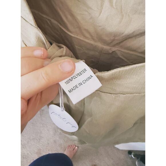 NWT Petal and Pup Orin Short Sleeve Bow Back Jumpsuit Olive Green Size 6 Boho - Picture 14 of 15